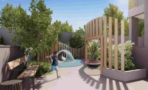 Playground by Erelab com brinquedos lúdicos para incentivar a imaginação das crianças.